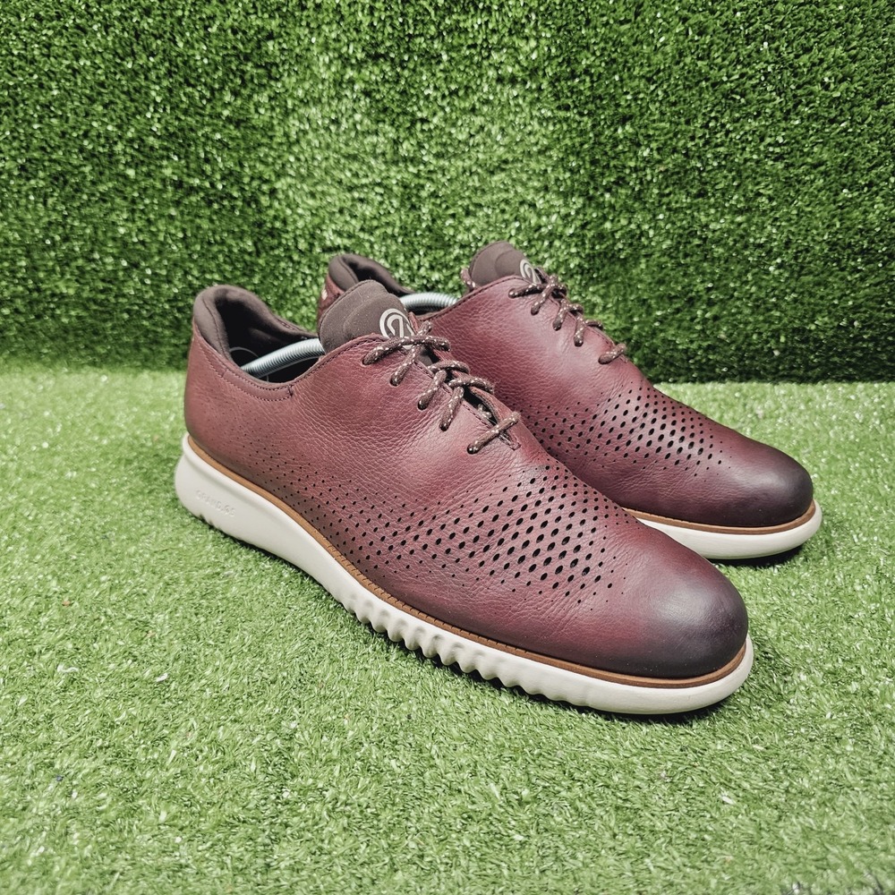 Cole Haan Zerogrand Burgandy Leather Wingtip Oxford Sneakers Mens 10.5